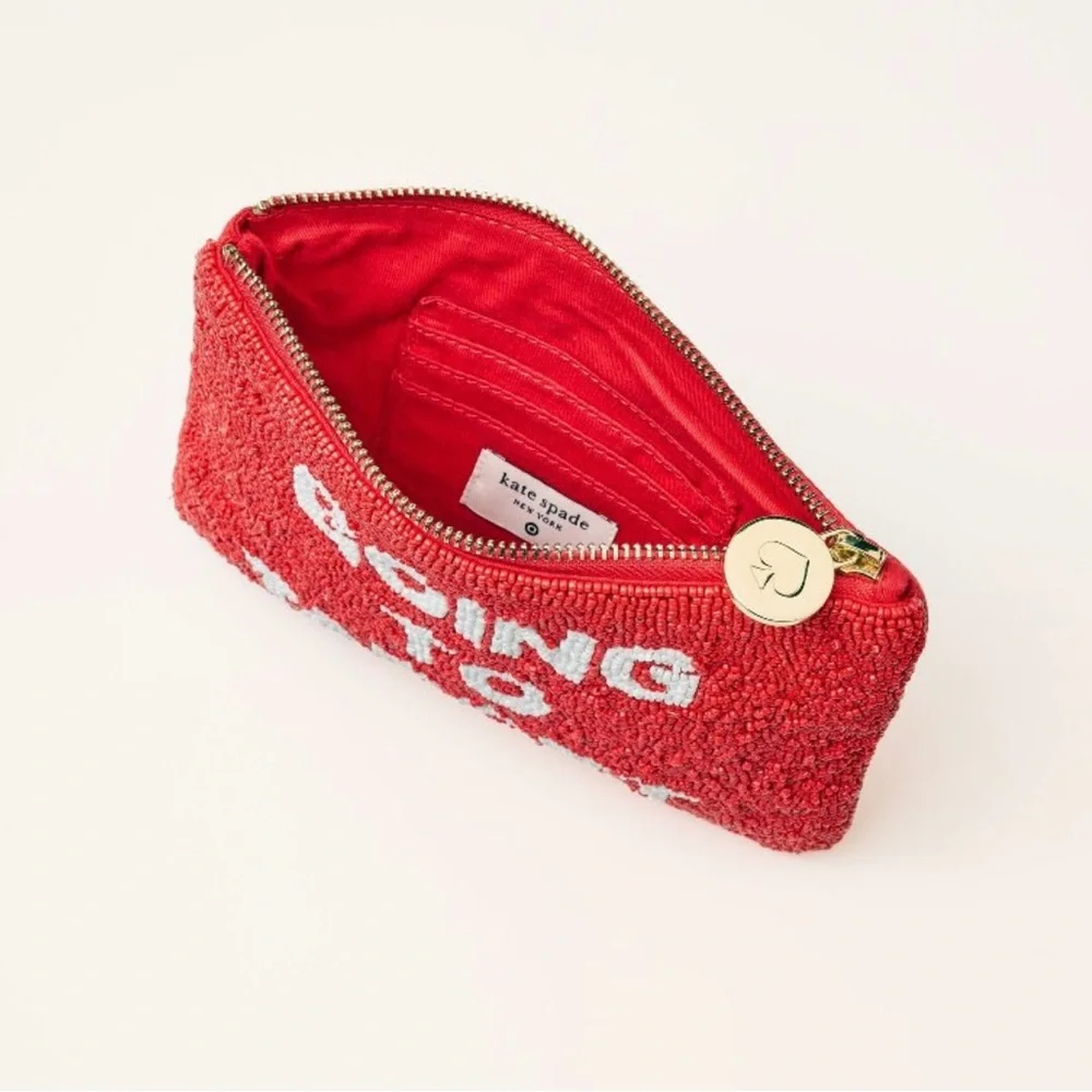 KATE SPADE NEW YORK X TARGET “Going to Target” Beaded Clutch Bag / purse Limited
